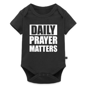 daily prayers matter - Baby Premium short-sleeve bodysuit - black - Front
