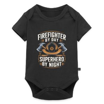 Feuerwehrmann - Baby Premium Kurzarmbody - Schwarz - Vorne