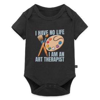 Kunsttherapeut - Baby Premium Kurzarmbody - Schwarz - Vorne
