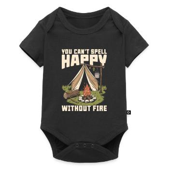 Bushcraft Camping - Baby Premium short-sleeve bodysuit - black - Front