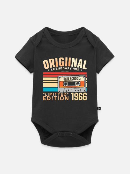 Original 1966, legendär seit 1966 Jahrgang 1966 - Baby Premium Kurzarmbody - Schwarz