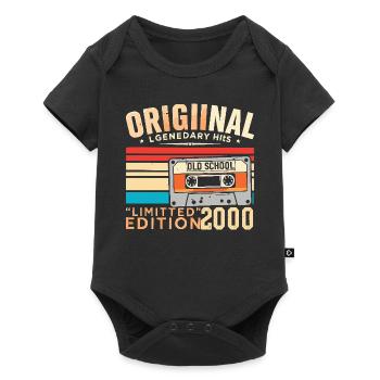 Original 2000, legendär seit 2000 Jahrgang 2000 - Baby Premium Kurzarmbody - Schwarz - Vorne
