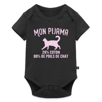 Pyjama De Poils De Chat Humour - Body à manches courtes Premium Bébé - noir - Devant