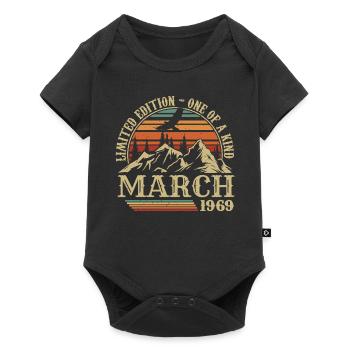 Cadeau D'anniversaire Mars 1969, Nées En Mars 1969 - Body à manches courtes Premium Bébé - noir - Devant