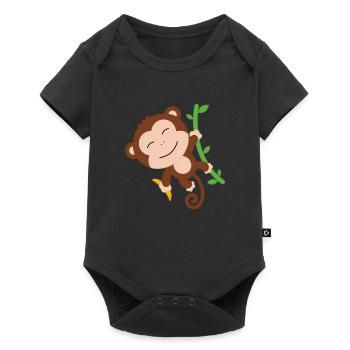 Monkey - Baby Premium short-sleeve bodysuit - black - Front