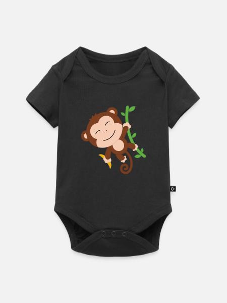 Monkey - Baby Premium short-sleeve bodysuit - black