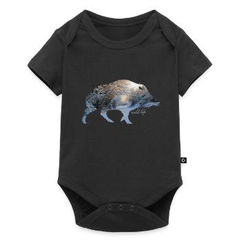 Faune de sanglier - Body à manches courtes Premium Bébé - noir - Devant