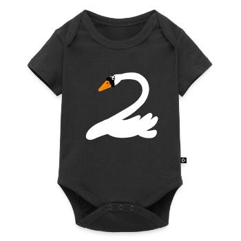 Schwan Geburtstag Zwei - Baby Premium Kurzarmbody - Schwarz - Vorne