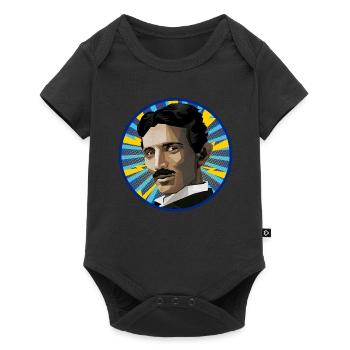 Nicola Tesla Popart - Baby Premium short-sleeve bodysuit - black - Front