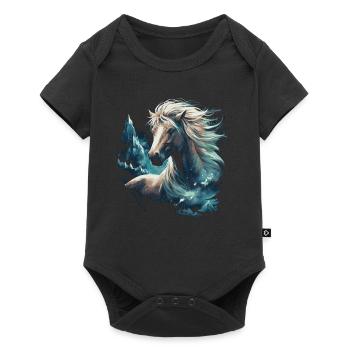 Icelandic Horse Fantasy - Baby Premium short-sleeve bodysuit - black - Front
