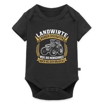 Landwirt t-shirt landwirte - Baby Premium Kurzarmbody - Schwarz - Vorne
