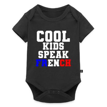 French language Cool Kids Speak French Gift France - Baby Premium short-sleeve bodysuit - black - Front