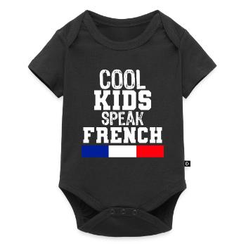 cool Kids Speak French language Gift for France - Baby Premium short-sleeve bodysuit - black - Front