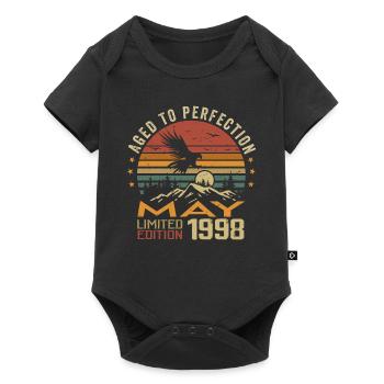 Mai 1998 Geburtstag Mai 1998 Geschenk 1998 Mai - Baby Premium Kurzarmbody - Schwarz - Vorne