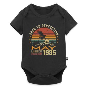 Mai 1985 Geburtstag Mai 1985 Geschenk 1985 Mai - Baby Premium Kurzarmbody - Schwarz - Vorne