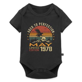 Mai 1978 Anniversaire Mai 1978 Cadeau 1978 Mai - Body à manches courtes Premium Bébé - noir - Devant