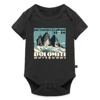 Dolomites de Tre Cime Lavaredo Dolomites des Trois Pics - Body à manches courtes Premium Bébé - noir - Devant