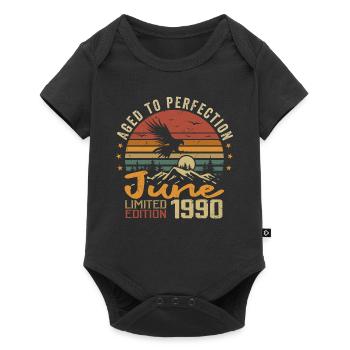 Vintage Juin 1990 Juin 1990 né en Juin 1990 Rétro - Body à manches courtes Premium Bébé - noir - Devant