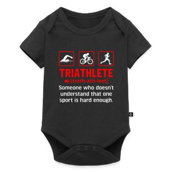 Triathlete definition - Body à manches courtes Premium Bébé - noir - Devant