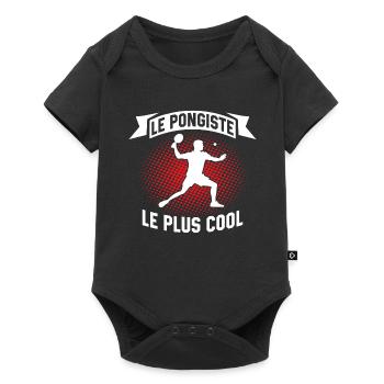 Le Pongiste Le Plus Cool Ping Pong Tennis De Table - Body à manches courtes Premium Bébé - noir - Devant