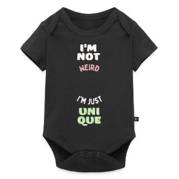 Funny funny Unique cool humor vector - Baby Premium short-sleeve bodysuit - black - Front