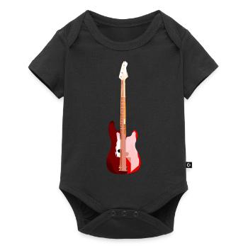 BASS GUITAR - Baby Premium short-sleeve bodysuit - black - Front