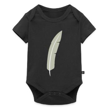 Feather Arc Minimalist Print - Body à manches courtes Premium Bébé - noir - Devant