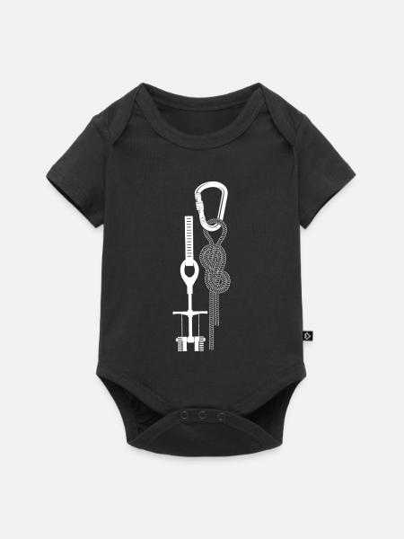 klettern bouldern felsklettern berge Bergsport - Baby Premium Kurzarmbody - Schwarz