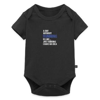 Sport A Day Without Running - Baby Premium short-sleeve bodysuit - black - Front