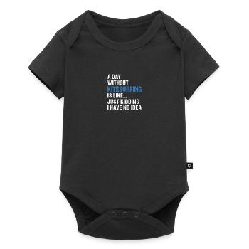 Sport Une journée sans kitesurf - Body à manches courtes Premium Bébé - noir - Devant