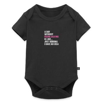 Sport Une journée sans patinage artistique - Body à manches courtes Premium Bébé - noir - Devant