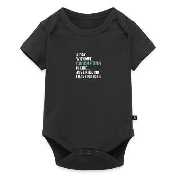 Crocheteur Une journée sans crocheter - Body à manches courtes Premium Bébé - noir - Devant