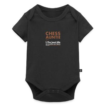 Chess Player Auntie Definition Chess - Baby Premium Kurzarmbody - Schwarz - Vorne