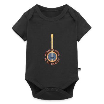 Banjo play banjo player music instrument - Baby Premium short-sleeve bodysuit - black - Front