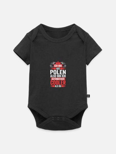 Pole Polnisch Polen - Baby Premium Kurzarmbody - Schwarz