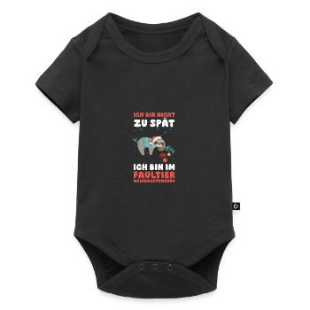 Santa Claus Christmas Party Sloth - Baby Premium short-sleeve bodysuit - black - Front