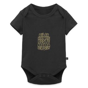 Milan als Spruch - Baby Premium Kurzarmbody - Schwarz - Vorne