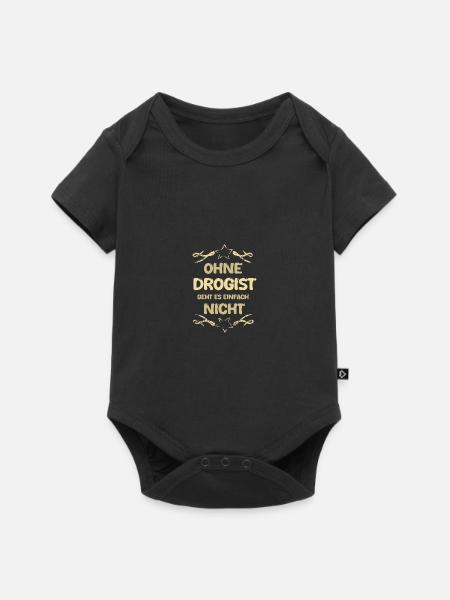 Drogist Drogist - Baby Premium Kurzarmbody - Schwarz
