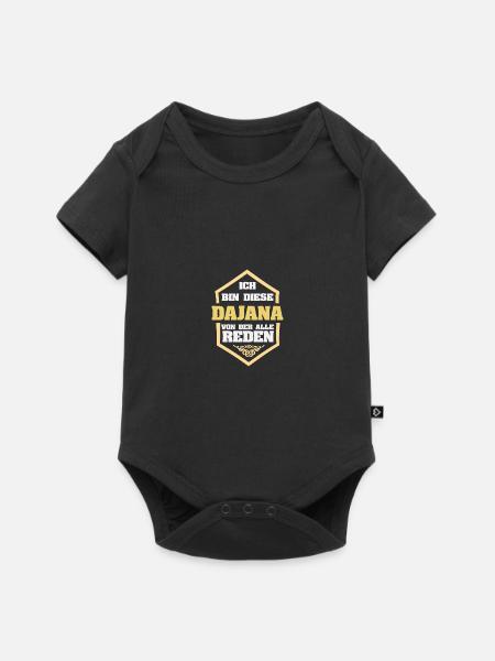 Dajana als Rufname - Baby Premium Kurzarmbody - Schwarz