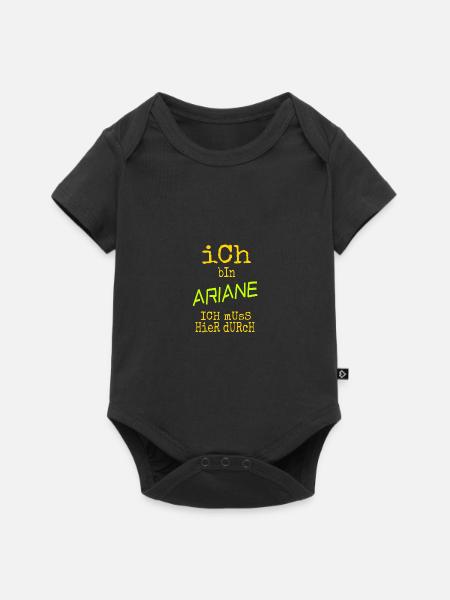 Geschenk für Ariane - Baby Premium Kurzarmbody - Schwarz