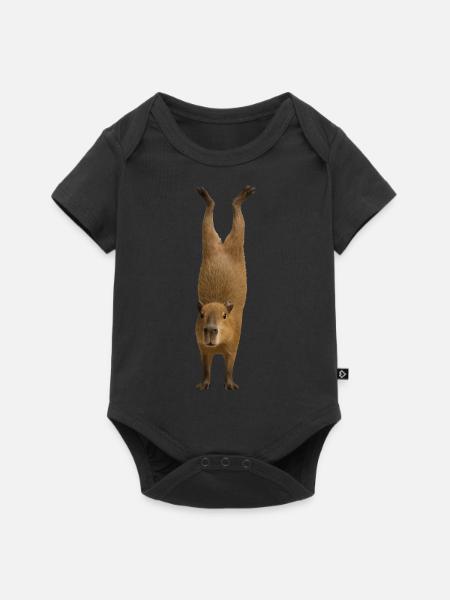 Wasserschwein - Baby Premium Kurzarmbody - Schwarz