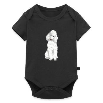Toy poodle white - Baby Premium short-sleeve bodysuit - black - Front