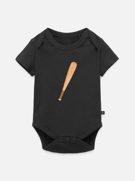 Baseballschläger - Baby Premium Kurzarmbody - Schwarz