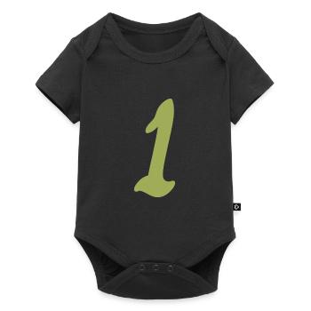 1 - Baby Premium Kurzarmbody - Schwarz - Vorne