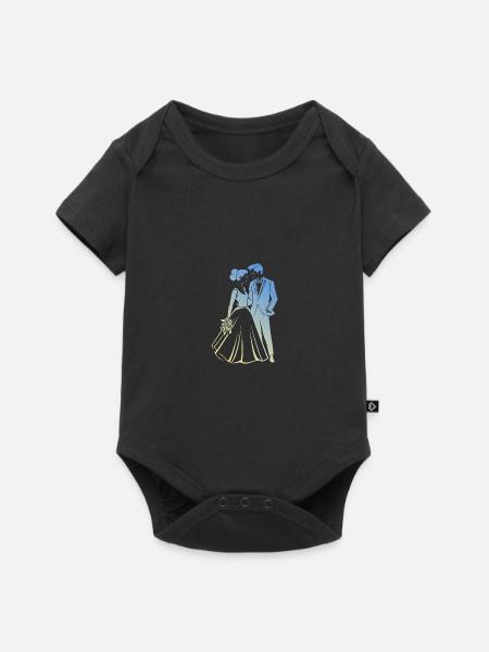 Braut Bräutigam Brautpaar - Baby Premium Kurzarmbody - Schwarz