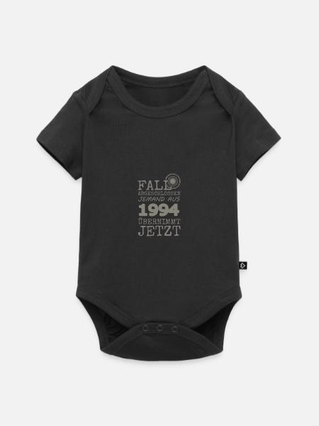 1994 - Baby Premium Kurzarmbody - Schwarz