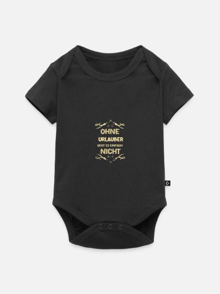 Urlauber - Baby Premium Kurzarmbody - Schwarz