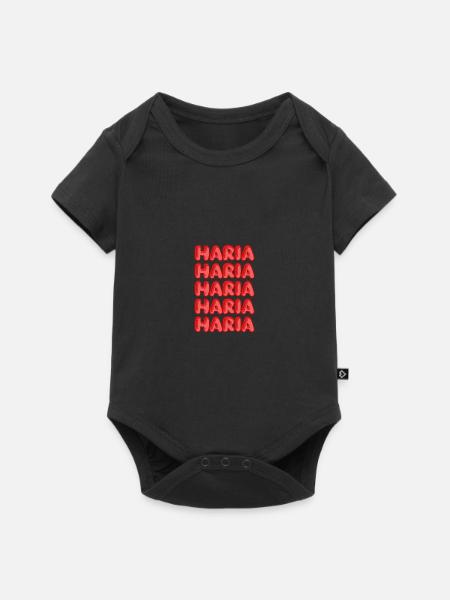 Haria - Baby Premium Kurzarmbody - Schwarz
