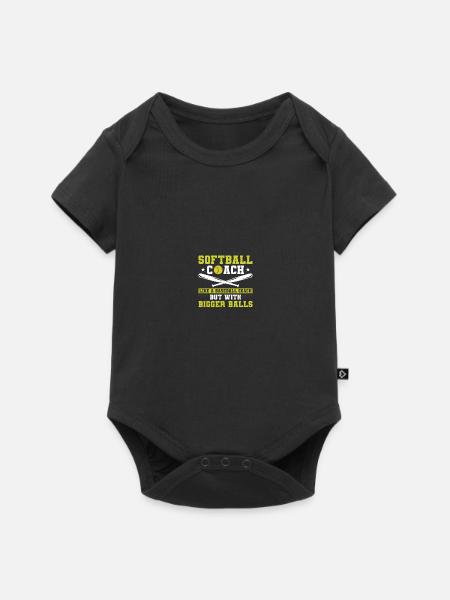 Softball-Trainerin - Baby Premium Kurzarmbody - Schwarz