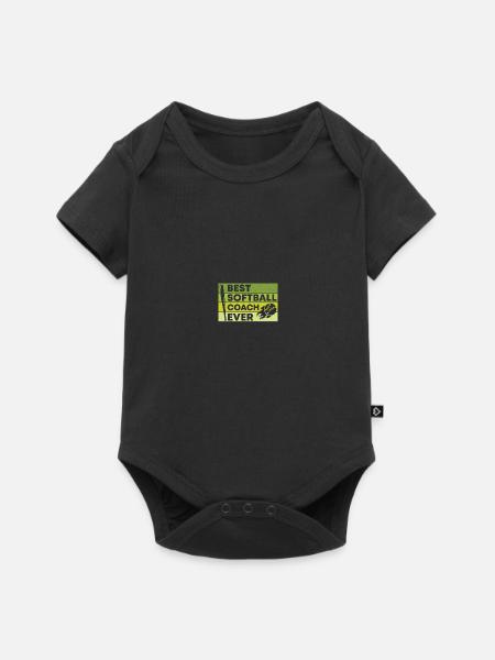 Softball-Trainerin - Baby Premium Kurzarmbody - Schwarz